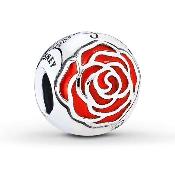 PANDORA Disney Belle's Enchanted Rose Charm - Picture 1 of 10
